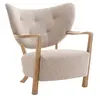 Image de Fauteuil Wulff ATD2, piétement en chêne & Tradition Beige taille unique