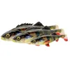 Image de Savage Gear Poisson en caoutchouc 4D Perch Shad avec hochets Leurre en caoutchouc avec arôme pour la pêche aux couleurs photoprint (17,5 cm, perche)