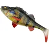 Image de Savage Gear Poisson en caoutchouc 4D Perch Shad avec hochets Leurre en caoutchouc avec arôme pour la pêche aux couleurs de l'impression photo (20 cm, perche)