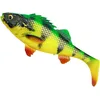 Image de Savage Gear Poisson en caoutchouc 4D Perch Shad avec hochets Leurre en caoutchouc avec arôme pour la pêche aux couleurs de l'impression photo (20 cm, Firetiger)