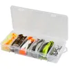 Image de Savage Gear Cannibal Shad Kit - 6pk de shads efficaces de Couleurs Multiples avec têtes de jigs - Idéal pour Les pêcheurs ciblant la Perche et Le brochet en Eau Douce et en Eau salée Assortis Variés