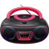 Image de Denver Lecteur de CD Portable TCL-212BTPINK. Boombox. Radio FM. Bluetooth. Haut-parleurs Volume 4W. Entrée AUX. Lecture MP3 Via USB Rose