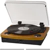 Image de Tourne-Disque Vinyle Bluetooth Finition Bois   DENVER VPL-230LW   Platine avec Enceinte intégrée   3 Vitesses 33/45/78 Tours   USB Enregistrement   Design rétro élégant