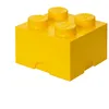 Image de Boîte de Rangement LEGO Brique 4 Plots jaune - Boîte Empilable avec Couvercle, 5,6 l   Produit LEGO, Rangement Bureau, Chambre, Boîte à Jouets