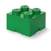 Image de Boîte de Rangement LEGO Brique 4 Plots vert - Boîte Empilable avec Couvercle, 5,6 l   Produit LEGO, Rangement Bureau, Chambre, Boîte à Jouets