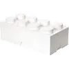 Image de Légo 40041735 Brique de rangement empilable 8, Plastique, blanc, 0 cm