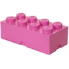 Image de Brique de rangement LEGO 8 plots, Boîte de rangement empilable, 12 l, rose