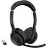 Image de Jabra Evolve2 55 Micro-casque sans fil stéréo avec technologie Jabra Air Comfort, micros à réduction de bruit et ANC. Certifié MS Teams, fonctionne avec toutes les plateformes - Noir
