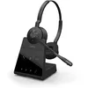 Image de Jabra Engage 65 SE Casque stéréo sans Fil Appels Professionnels, DECT Sécurité, Batterie 13 Heures, Confort, avec Base, câble USB-C, compatibilité avec Les Applications de réunion