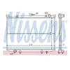 Image de NISSENS Radiateur du moteur Module de Refroidisement Largeur de filet 648mm Longueur de filet 430mm Profondeur de filet 22mm Compatible avec NISSAN PICK UP D21 62988