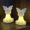 Image de Sirius Figurine décorative LED Naja, blanche, hauteur 9 cm, lot de 2, cire Pile