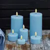 Image de Sirius Bougie LED Sille, bleue, hauteur 13 cm, cire, fonctionnement à piles