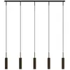 Image de Audo Copenhagen Suspension Audo Tubulaire Rail, à 5 lampes, couleur bronze, aluminium