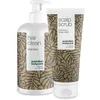 Image de 2 produits pour cheveux gras | Un shampooing nettoyant en profondeur de 500 ml à l'huile de tea tree et un gommage du cuir chevelu de 200 ml qui élimine l'excès de sébum et les bactéries