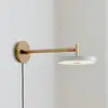 Image de Applique murale LED UMAGE Asteria Short, gris clair/laiton, fiche