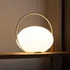 Image de Lampe à poser LED rechargeable UMAGE Orbit, blanc/laiton, IP44, CCT