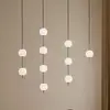 Image de Suspension LED UMAGE Audrey, couleur acier, à 4 lampes, Ø 12 cm