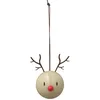 Image de Hoptimist Décoration de Noël Renne 6 cm Marron Lot de 2 - Décoration pour Sapin de Noël