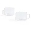 Image de Tasses en verre Brew - Set de 2 Hay Blanc taille unique