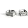 Image de Cagettes pliables - Set de 2 Hay Gris clair XS