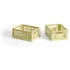 Image de Cagettes pliables Crate - Set de 2 Hay Jaune pâle XS