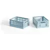 Image de Cagettes pliables Crate - Set de 2 Hay Bleu Clair XS