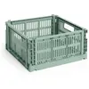 Image de Cagette pliable carré Crate Hay Sauge M