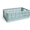 Image de Grande cagette pliable Crate Hay Bleu L