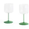 Image de Verres à vin Tint - Set de 2 Hay Vert foncé taille unique