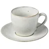 Image de broste Copenhagen Nordic Sand Tasse avec Soucoupe en grès Crème 14 cm