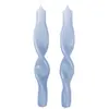 Image de Bougie torsadée Twist - Set de 2 Broste Copenhagen Bleu ciel taille unique