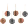 Image de Boule de Noël en papier FSC - Set de 6 Broste Copenhagen Multicolore taille unique