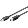 Image de MicroConnect USB3.0AB1B câble USB 1 m 3.0 (3.1 Gen 1) USB A USB B Noir - Câbles USB (1 m, USB A, USB B, 3.0 (3.1 Gen 1), Male Connector/Male Connector, Noir)