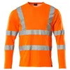 Image de Mascot 18281-995-14 Safe Classic Premium T-Shirt à col en V à Manches Longues, Orange Haute visibilité, Taille 3XL