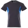 Image de Mascot 18082-250-01091 Accelerate Premium T-shirt coupe moderne Noir/bleu azur, 4XL Taille unique