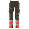 Image de Mascot Accelerate 19179-511-18222 Ultimate Stretch Imperméable Bicolore Prowash pour le lavage industriel Convient pour pantalon avec poches aux genoux Anthracite foncé/rouge Hi-Vis Taille 82C52