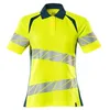 Image de Mascot Accelerate Safe 19093-771-1744 Polo bicolore haute visibilité pour femme, jaune pétrole foncé, taille 5XL