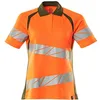 Image de Mascot Accelerate Safe 19093-771-1433 Polo bicolore haute visibilité pour femme Orange/vert mousse Taille unique