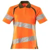 Image de Mascot Accelerate Safe 19093-771-1433 Polo bicolore haute visibilité pour femme Orange/vert mousse Taille unique