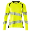 Image de Mascot Accelerate Safe 19091-771-1709 T-shirt à manches longues pour femme, coupe bicolore, haute visibilité, jaune/noir, taille XL