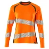 Image de Mascot 19091-771-1433 Accelerate Safe Premium T-shirt bicolore pour femme, manches longues, haute visibilité, orange/vert mousse, taille 4XL
