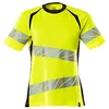 Image de Mascot Accelerate Safe 19092-771-1709 T-shirt haut de gamme pour femme, col rond, haute visibilité, jaune/noir, taille unique