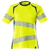 Image de Mascot Accelerate Safe Premium 19092-771-1744 T-shirt bicolore à col rond pour femme Jaune/bleu pétrole foncé Taille unique