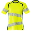 Image de Mascot Accelerate Safe Premium 19092-771-1744 T-shirt bicolore col rond haute visibilité Jaune/bleu pétrole foncé, taille 5XL