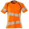 Image de Mascot 19092-771-1433 Accelerate Safe Premium T-shirt à col rond bicolore pour femme, haute visibilité, orange/vert mousse, 4XL Taille unique