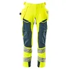 Image de Mascot Accelerate Safe Ultimate 19031-711-1744 Pantalon stretch avec poches suspendues, imperméable, bicolore Hi-Vision, jaune pétrole foncé, taille 76C46