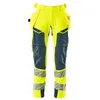 Image de Mascot Accelerate Safe Ultimate Stretch 19031-711-1744 Pantalon imperméable bicolore avec poches suspendues Jaune/pétrole foncé Taille 82C68