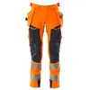 Image de Mascot Accelerate Safe Ultimate 19031-711-14010 Pantalon stretch avec poches suspendues, imperméable, bicolore Hi-Vis Orange/noir bleu, taille 82C50