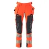 Image de Mascot Accelerate Safe Ultimate 19031-711-22210 Pantalon stretch imperméable avec poches suspendues Rouge/bleu noir Taille 82C66