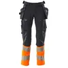 Image de Mascot 19131-711-01014 Accelerate Safe Ultimate Stretch Pantalon imperméable bicolore avec poches suspendues Noir/bleu haute visibilité Orange Taille 82C68
